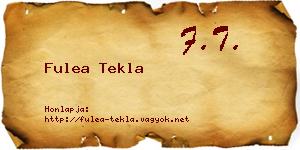 Fulea Tekla névjegykártya